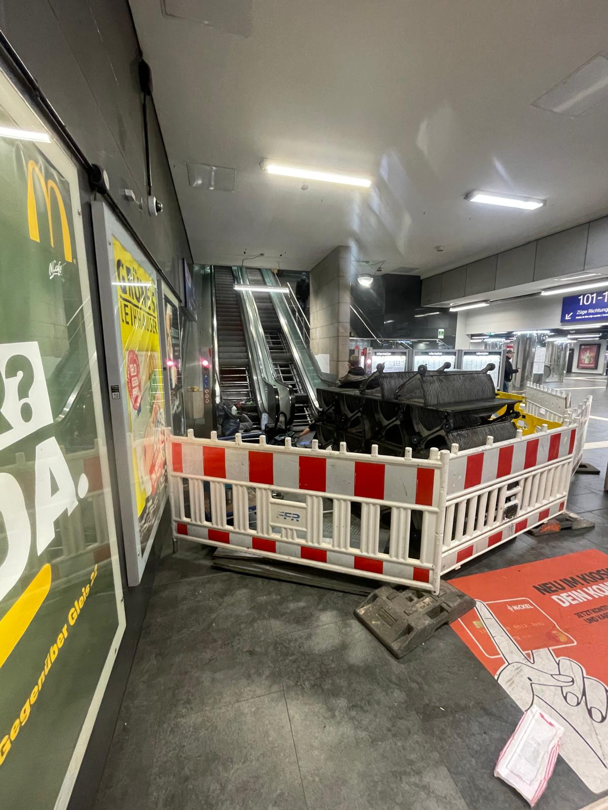 Brandschutz an Fahrtreppen